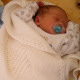 Baby mit Babydecke