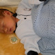 Baby mit Babydecke
